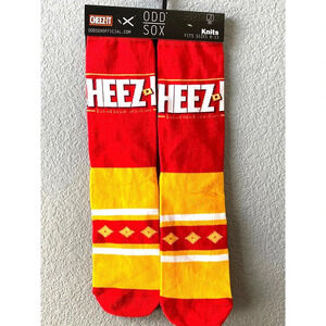 New Odd Sox Cheez-Its Socks New Colorful Cozy Casual Fun One Pair Fits Size 6-13